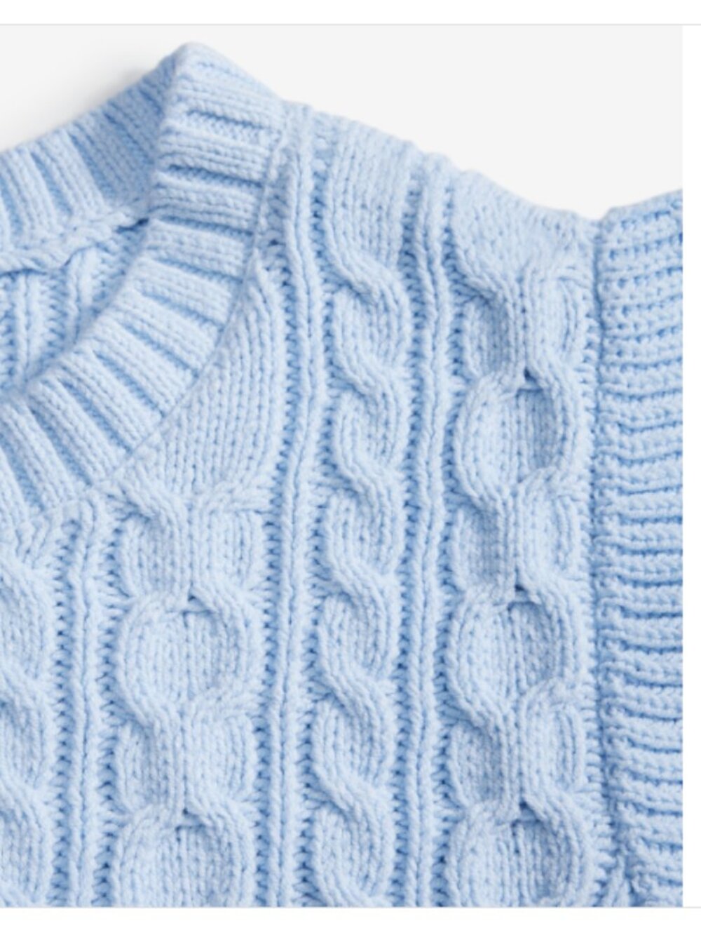On 34th Women's Cable-Knit Flutter-Sleeve Sweater Pale Spring - Picture 3 of 3